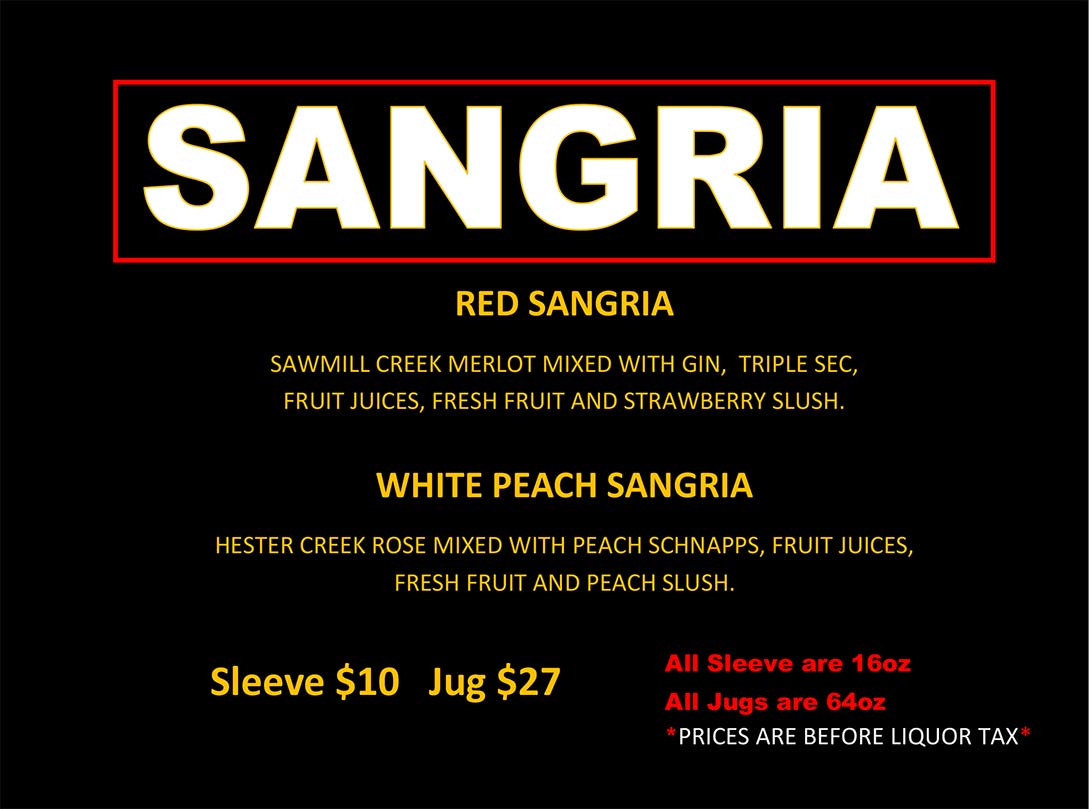 image of pub menu