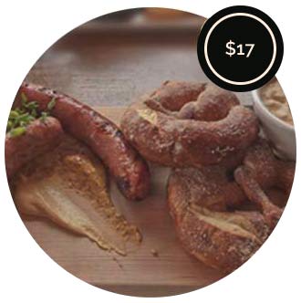 image of our Brat & Pretzel Board dish 